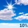 Partly cloudy starting in the afternoon.