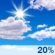 Possible light rain in the afternoon.